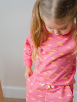 Свитшот прямой Mjölk Солнышки розовые, уценка