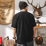 Мужская футболка с коротким рукавом фактурный жаккард,модная высококачественная.