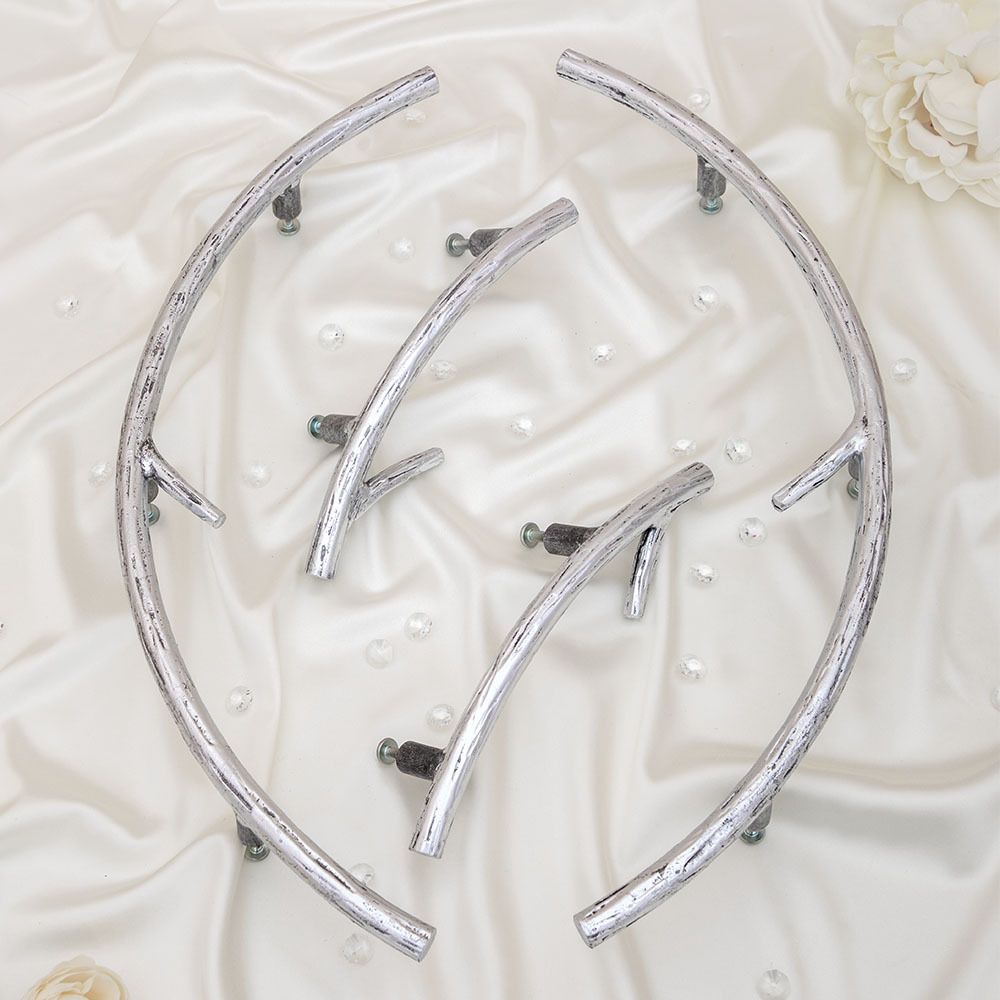 Ручка мебельная Арт Ринг mini левая Античное серебро