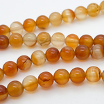 Сердолик (сорт Б), диаметр 7,8-8 мм, цена за 23-24 шт (1/2 нити)