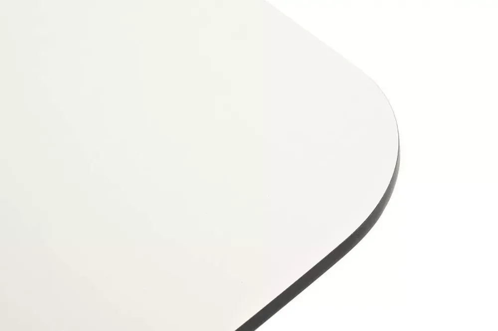 "Верона" журнальный стол из HPL 120х65, H40, каркас белый муар, цвет столешницы "молочный"