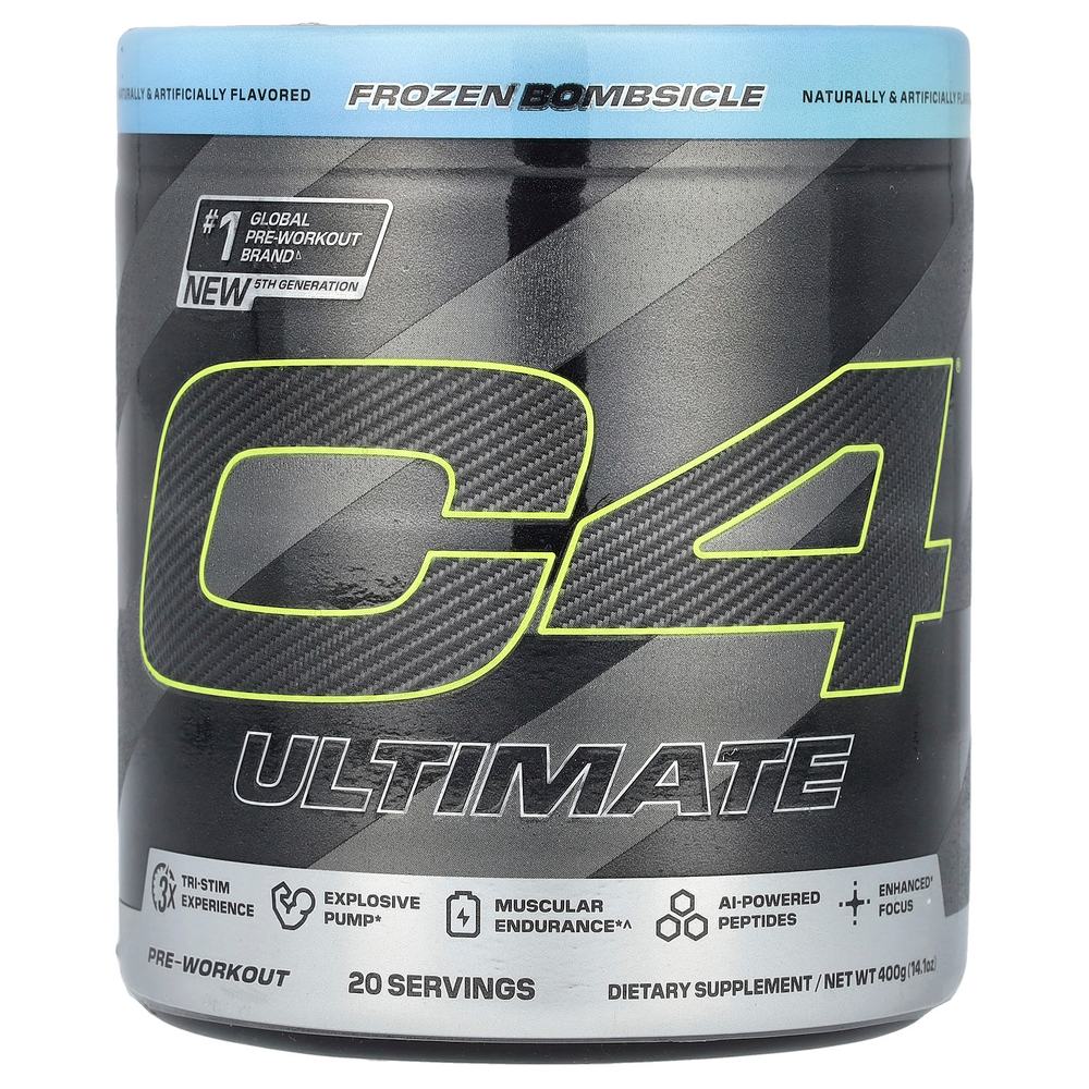 C4 / Cellucor, C4® Ultimate, предтренировочный комплекс, Frozen Bombscle, 400 г (14,1 унции)