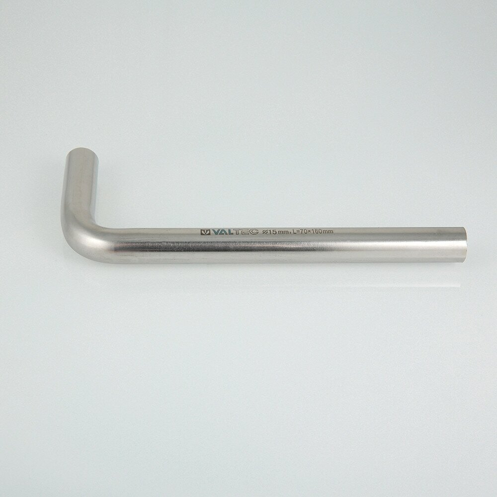 Отвод VALTEC 15х15мм, безраструбный 90°, нерж. сталь, L= 100х600мм, VTi.960. I.151060
