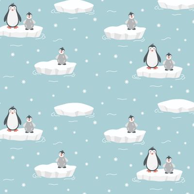 Пингвины на льдинах