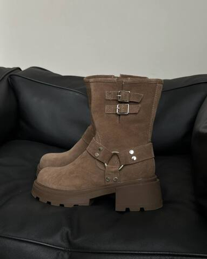 Ботинки из натуральной замши