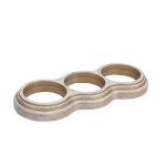 Рамка 3-х местная Восьмерка Salvador 033 для наружного монтажа / Выбеленный дуб с коричневой патиной