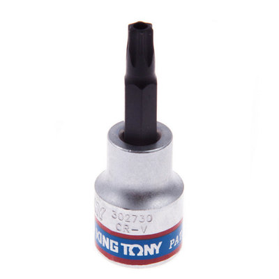 KING TONY (302730) Насадка (бита) торцевая 3/8", L = 50 мм, TORX с отверстием, T30