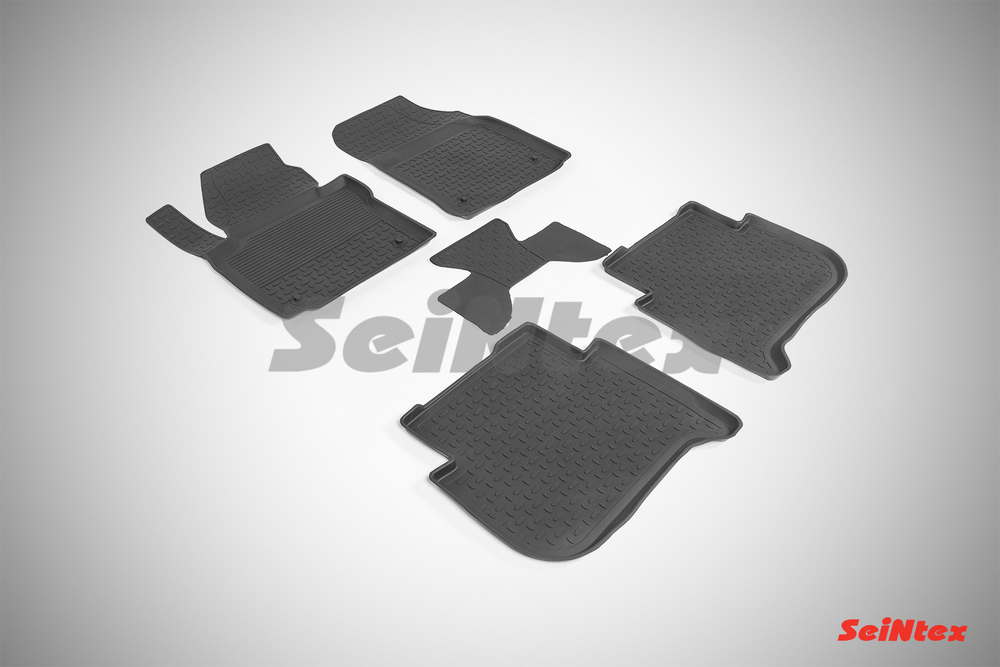 Резиновые коврики с высоким бортом для Volkswagen Touran II 2010-2015, Seintex.86192