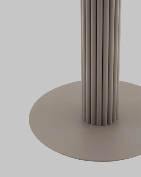 Стол Terano Ø90 см, белая матовая керамика, ножка латте