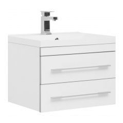 Тумба с раковиной Aquanet Верона NEW 58 белый (подвесная 2 ящика)