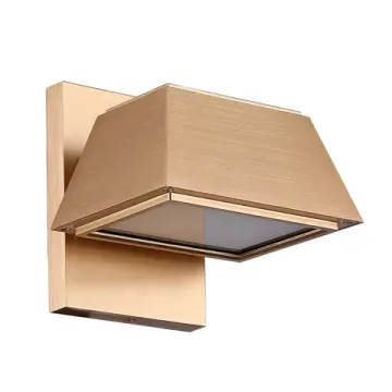 Настенный уличный светильник 15W 4000K 4301-1W золотой Trapezium Favourite