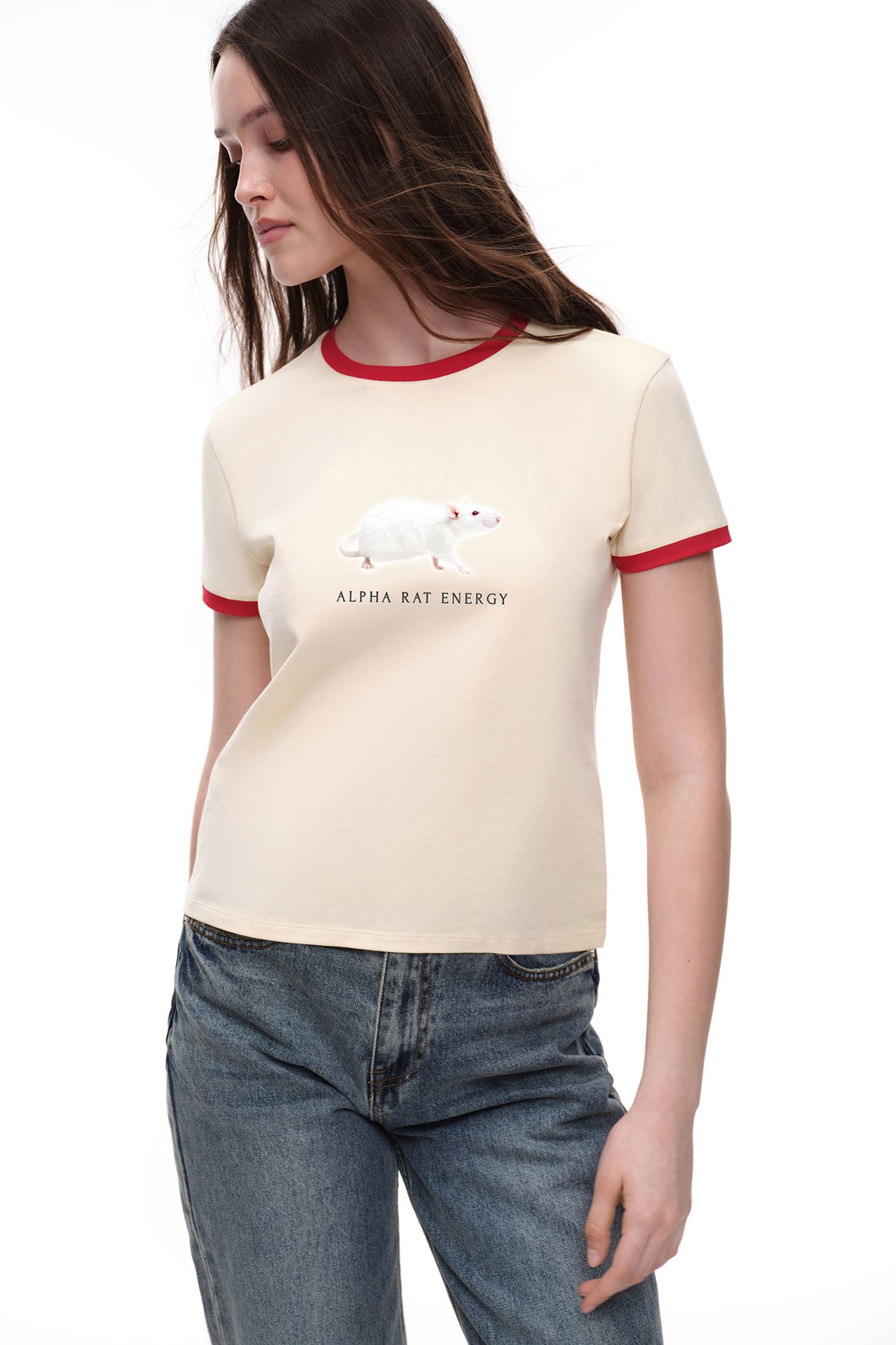 Футболка (Alpha Rat Energy), сливочная