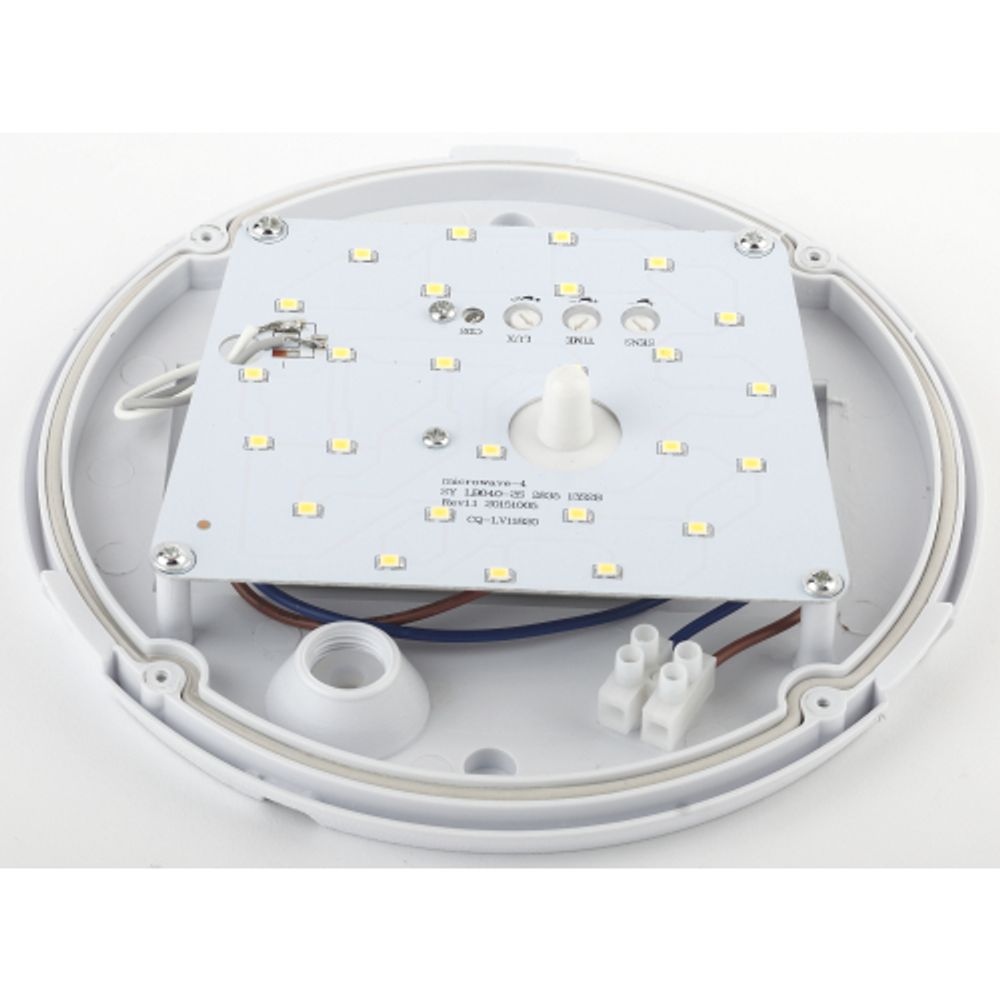 Светильник ЖКХ светодиодный ЭРА SPB-1-08-MWS (W) IP54 8Вт 640Лм 4000К D180 КРУГ с датчиком движения IK08 антивандальный