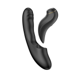 Черный вибратор-кролик 19см со съемным клиторальным пульсатором BeYourLover Fatima Black TL278B