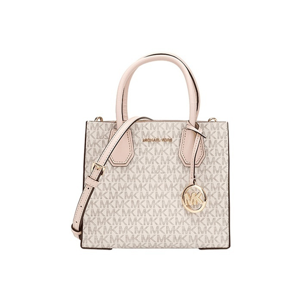 Michael Kors Mercer Messenger Medium Crossbody Bag Vanilla Powder Blush