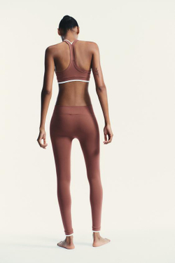 ZARA БЕСШОВНЫЕ ЛЕГИНСЫ С МОЛНИЕЙ, РОЗОВЫЙ