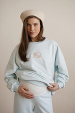 Брюки широкие Ритм премиум для беременных, Голубой