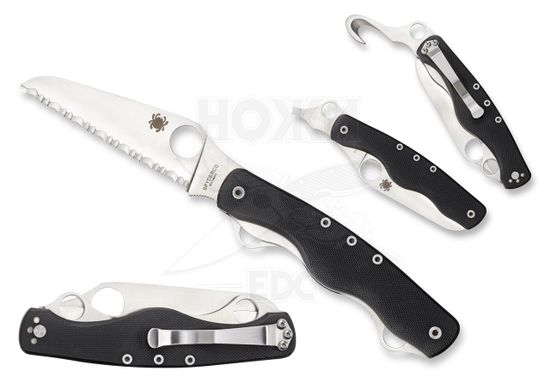 Складной нож Spyderco Clipitool Rescue C209GS c клинком из стали 8Cr13MoV, рукоять G10