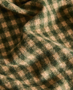 Zara Home - Клетчатый плед с бахромой, зеленый, 220x240 см