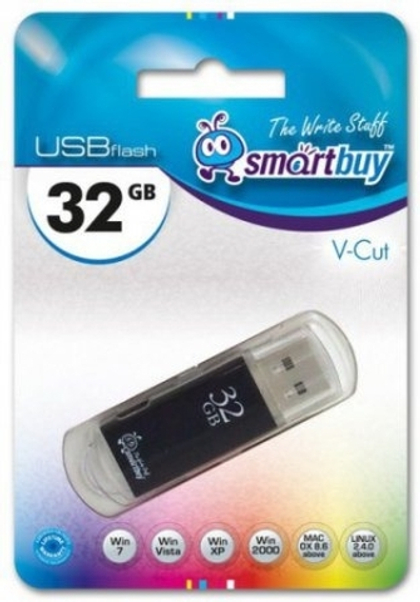 32GB USB Smartbuy V-Cut Black