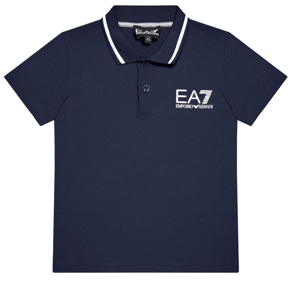 Футболка для мальчика теннисная EA7 Boys Jersey Polo Shirt - new royal blue