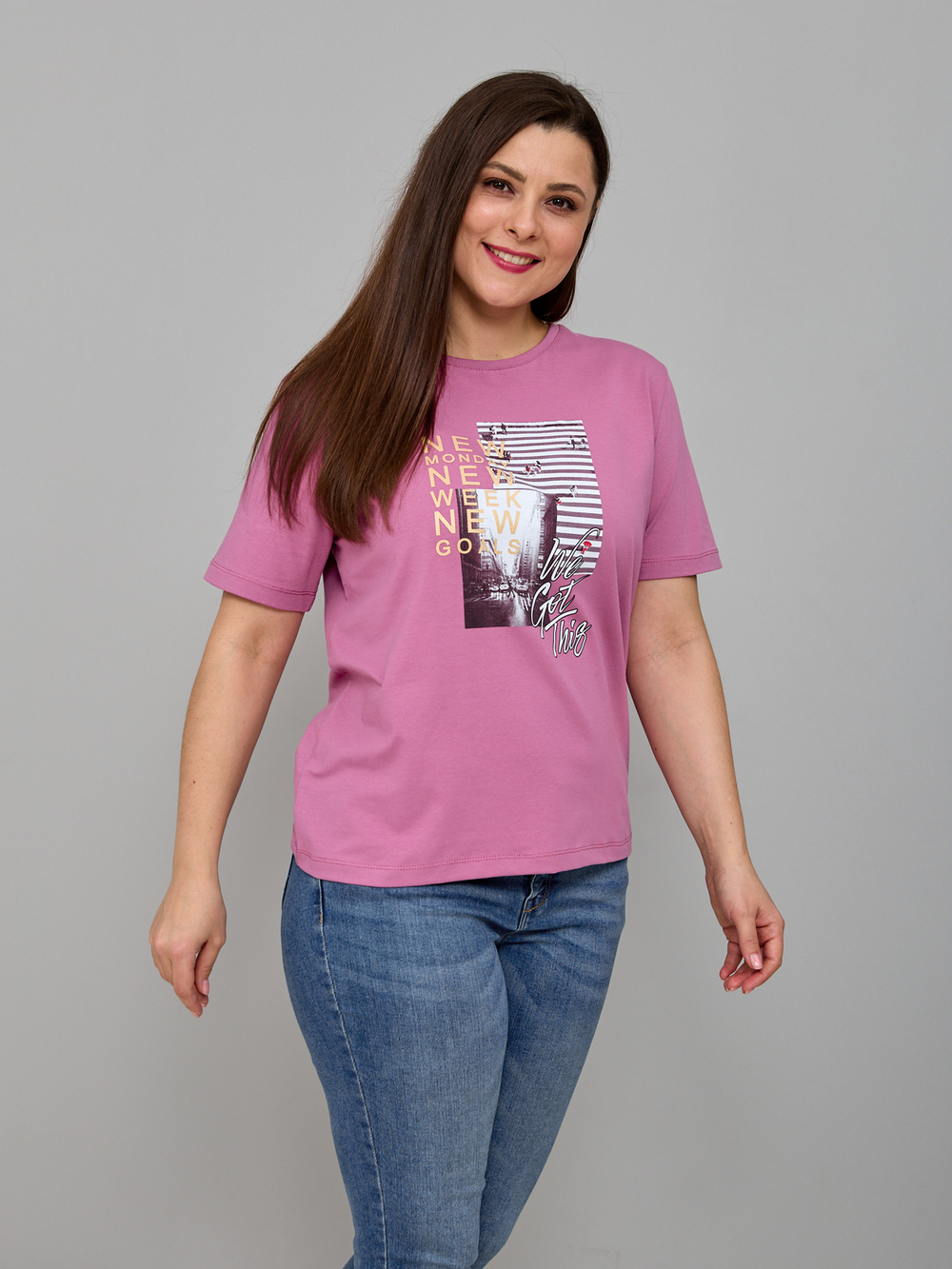 Футболка Фв-107/фуксия-город