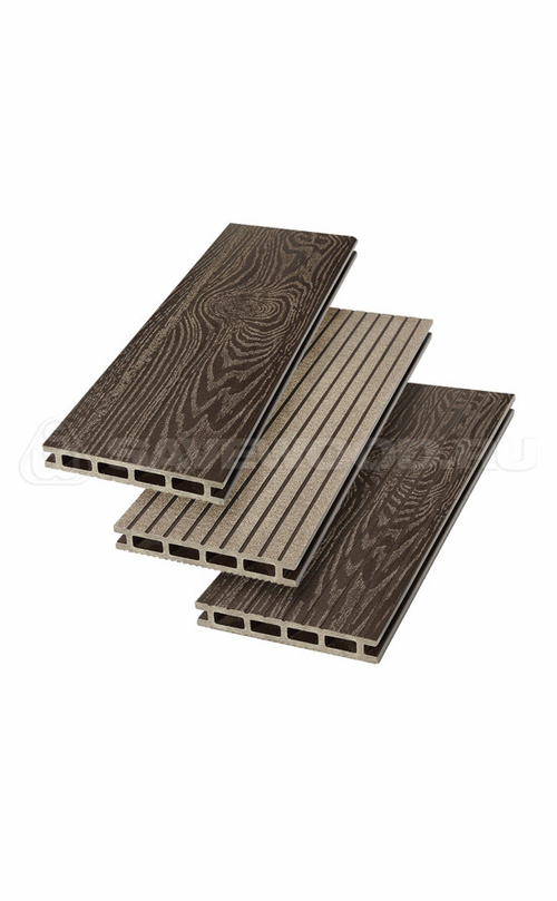 Террасная доска ДПК Carpinus тангенциальный цвет графит