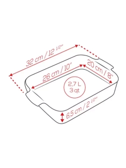 Peugeot - Керамическое блюдо Appolia 32x21см экрю / артикул   60046  / GTIN 4006950060046