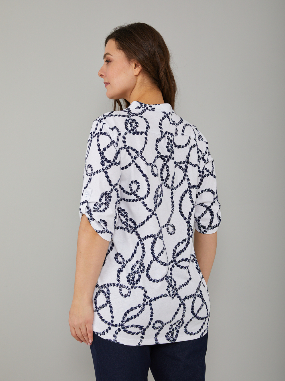 Блузка БЛ-131/белый-узлы