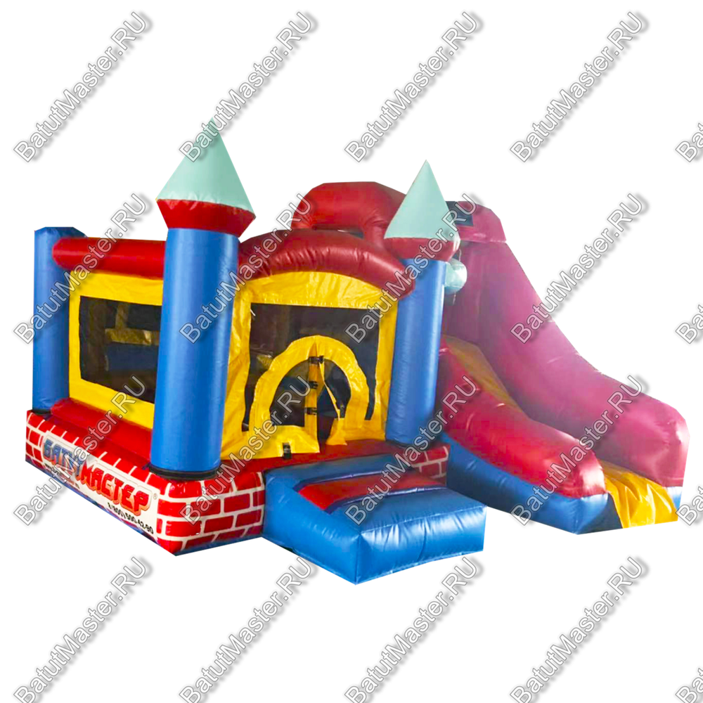 Детский надувной батут "Замок непосед", размер 5*3*2,2 м