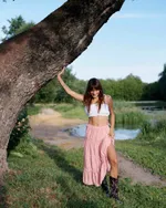 Купить Юбка One Two Long Tiered Pink Flower Юбка One Two Long Tiered Pink Flower