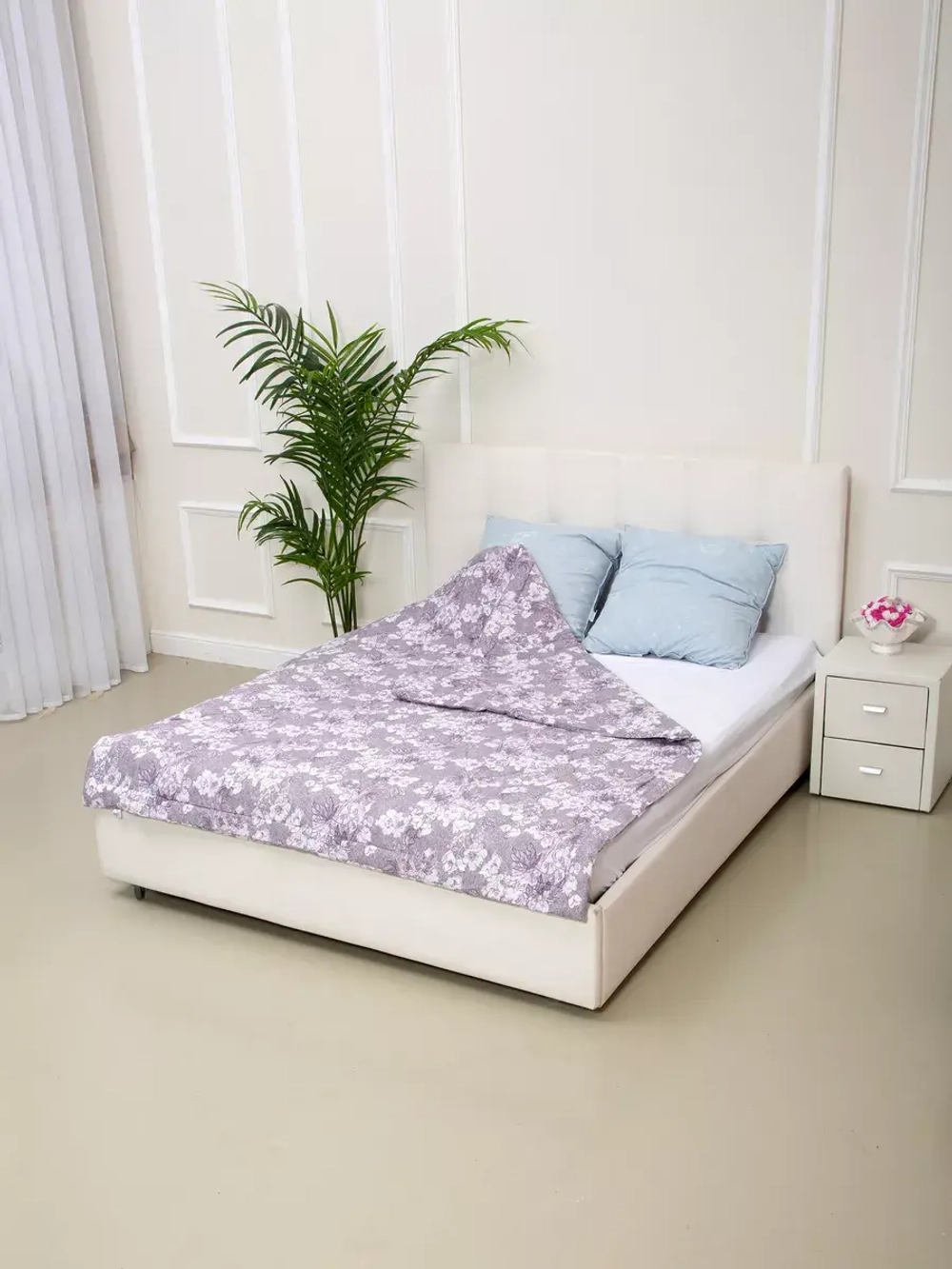 Одеяло утепленное зимнее лен хлопок евро макси 220х240