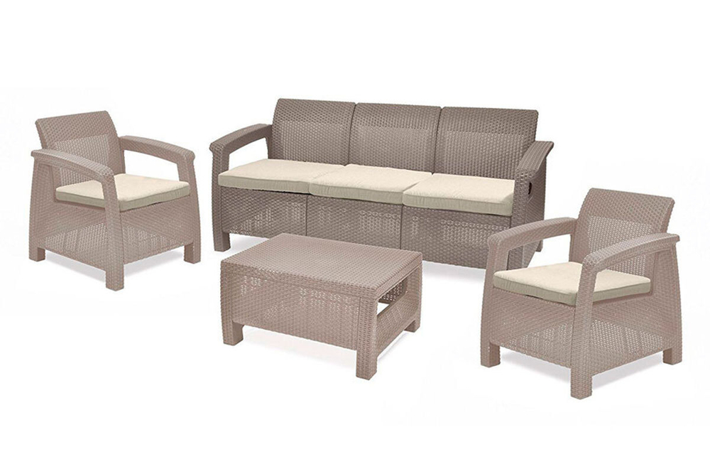 Комплект мебели Corfu Triple Set, капучино