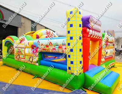Коммерческий надувной батут "Конфетная страна" 6*5*2,8 м