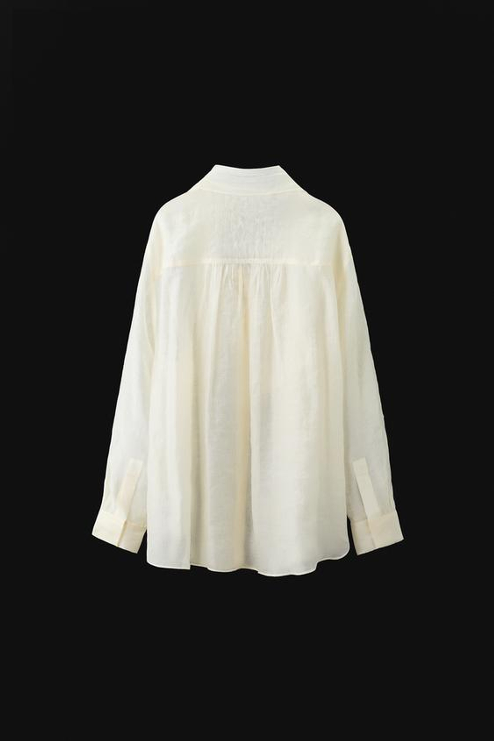 ZARA РУБАШКА С ПЛАТКОМ ZW COLLECTION, ЭКРЮ