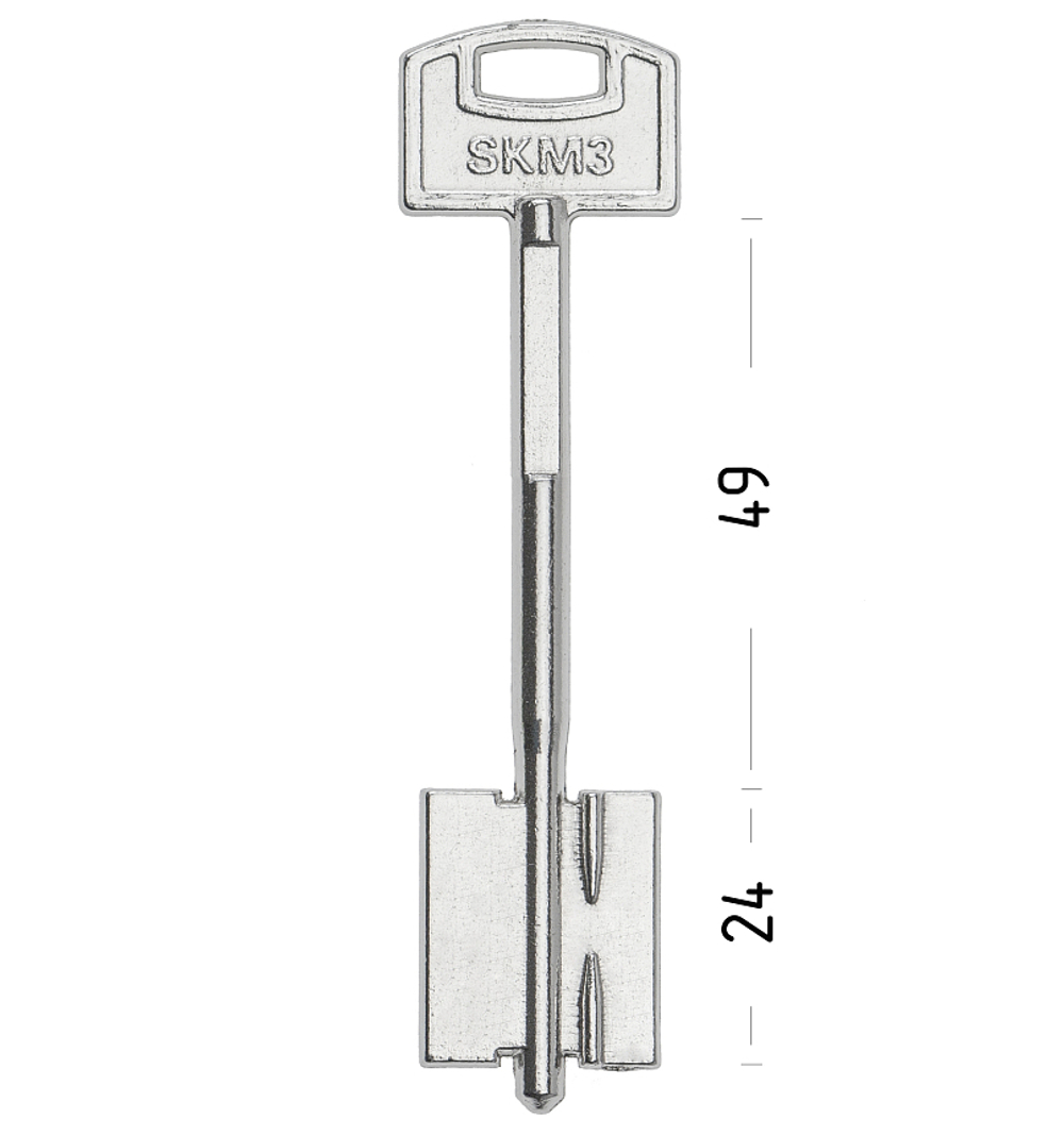 Заготовка сувальдного ключа 10628 SKM3D