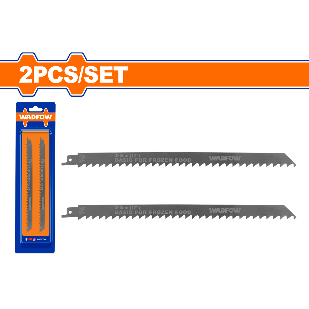 Пильные полотна для сабельной пилы WADFOW WJT1211K 300 мм 2 шт.