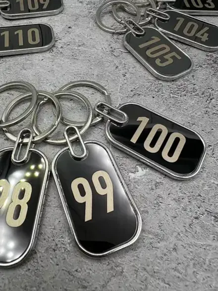 Номерки на ключи металл