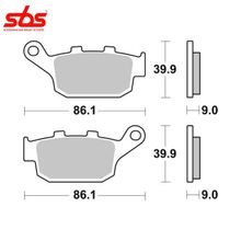 SBS 881LS тормозные колодки задние