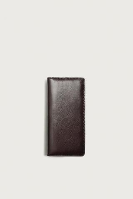 ZARA КОЖАНЫЙ КОШЕЛЕК XL, КОРИЧНЕВЫЙ