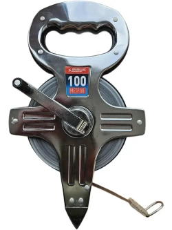 Геодезическая рулетка 100 метров металлическая