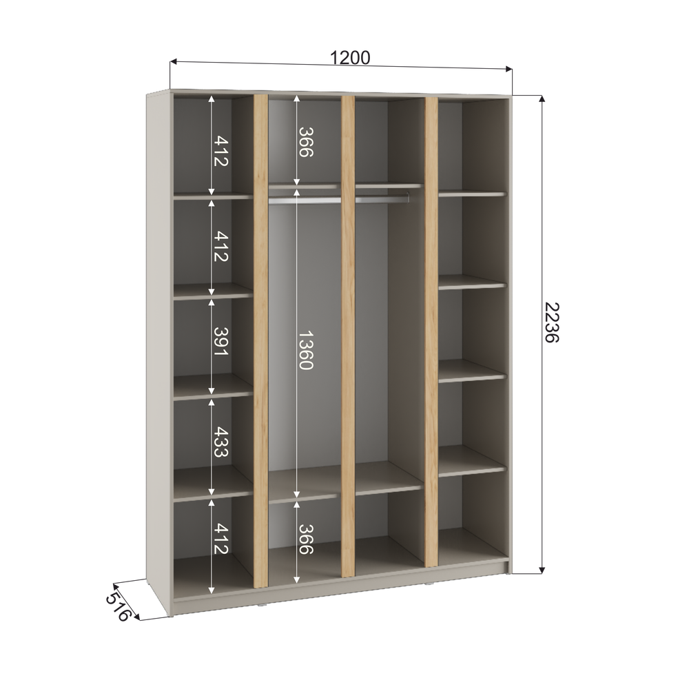 Фаворит Шкаф 4-х створчатый