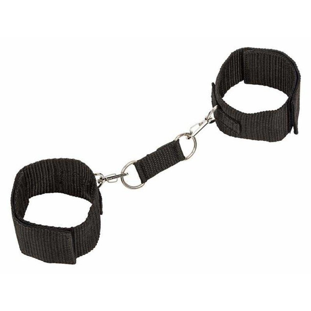 Прочные фиксаторы с карабинами Wrist Cuffs (черный с серебряным ) (Цвет: черный с серебряным)
