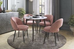 Стул Моли,кофе (велюр) ноги белые