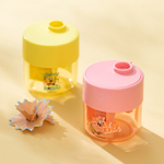 Точилка DELI "SpongeBob", пластиковая, 2 отверстия, с контейнером, ассорти