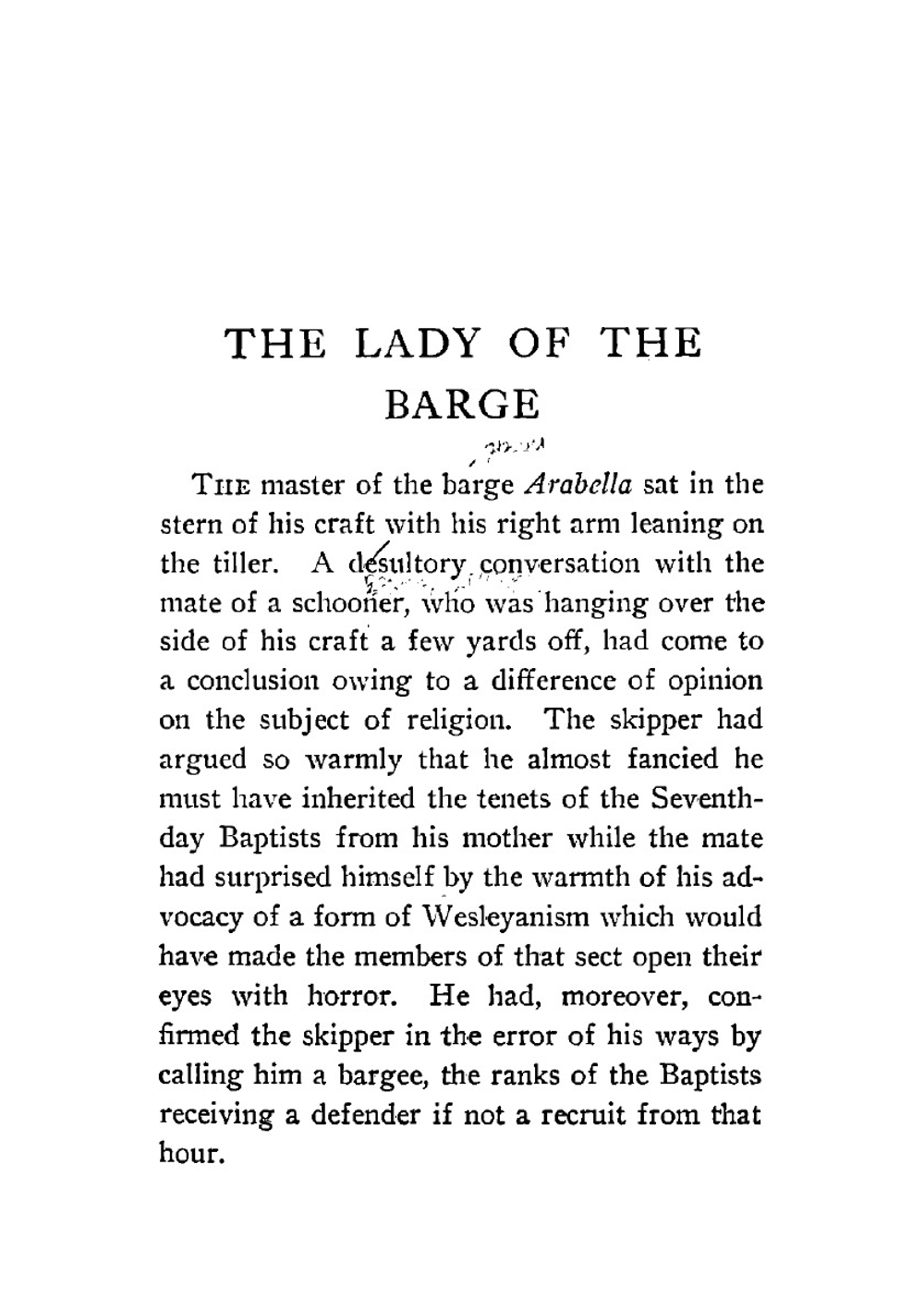 The Lady of the Barge | W. W. Jacobs
