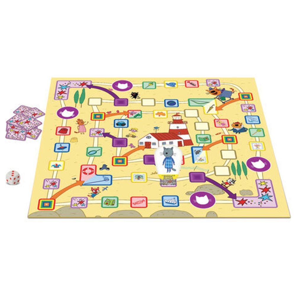 Игра-ходилка настольная детская "Три кота. Поход к маяку", игровое поле, фишки, жетоны, ЗВЕЗДА, 8769