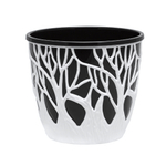 Кашпо "Форест" (3,5л.) Цв. Белый/Чёрный