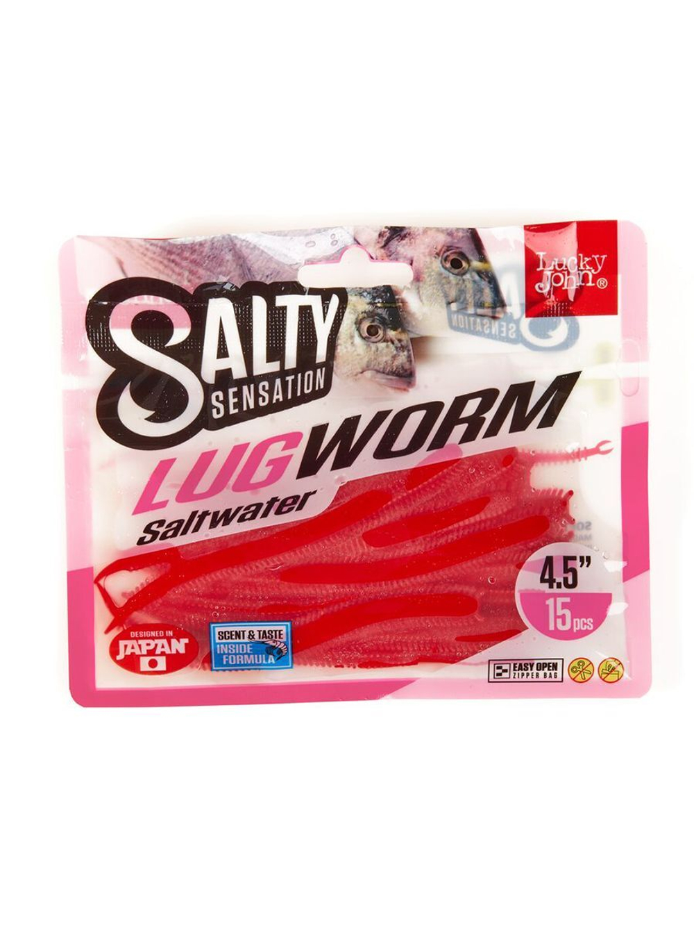 Черви съедобные искусственные LUCKY JOHN Salty Sensation SANDWORM 4.0in (10.16)/F41 15шт.