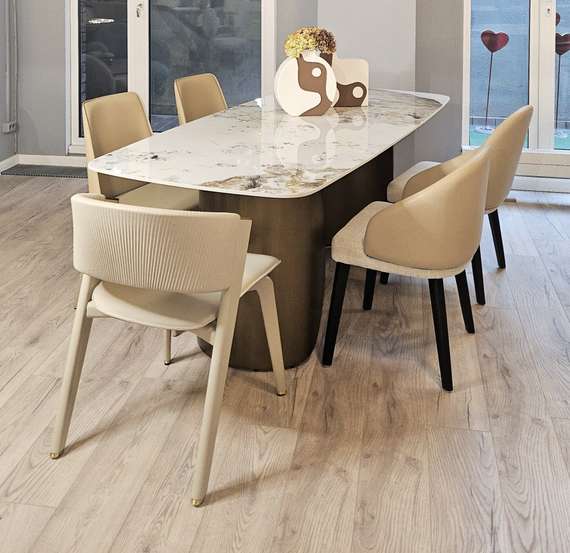 Стул MLL-B82, кремовая экокожа